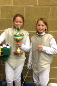 Medal wiiners in Girls U12 Kent Foil Comp 2015