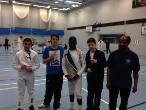Jordan (2nd right) with the other medal winners and Corsini King from Kent County AFU